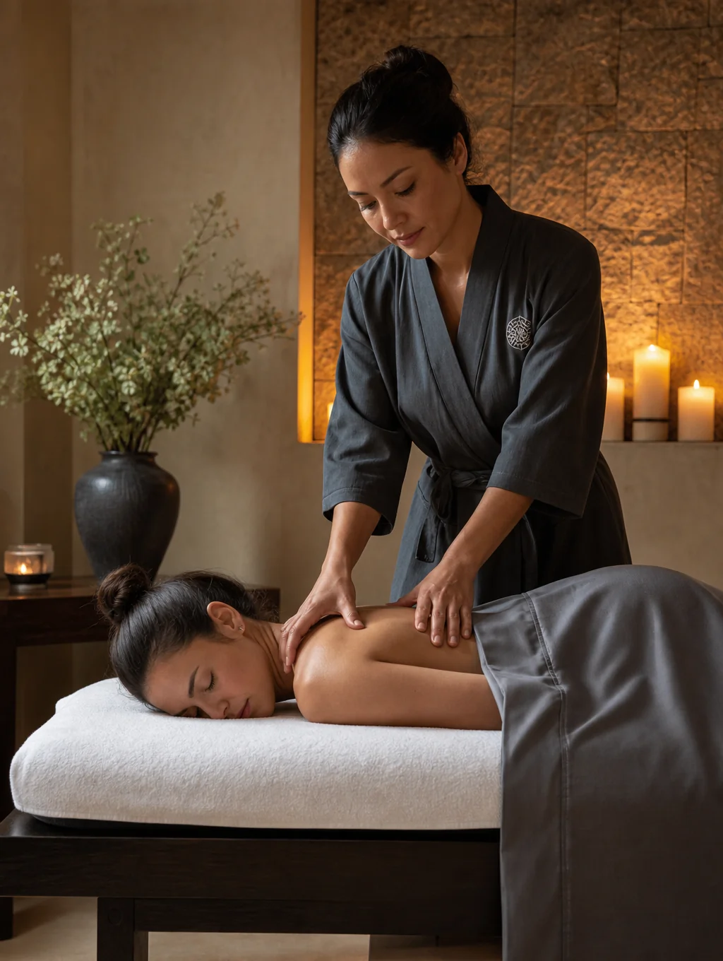 İdil Luxury sakin ve loş ışıklı spa masaj odası